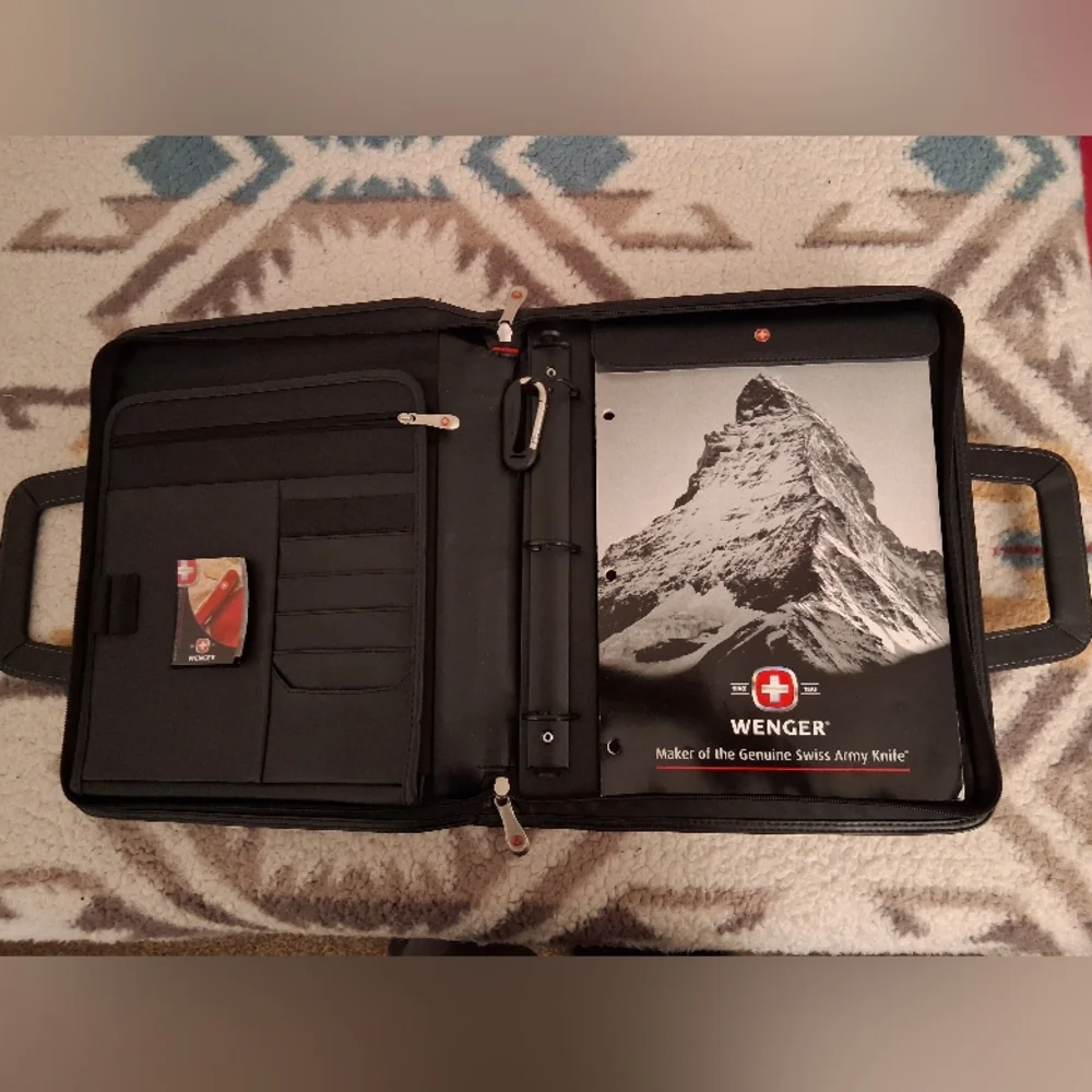 Wenger Black Leather Briefcase